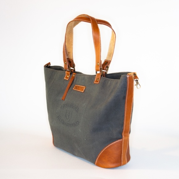 Handbag Tote Leather Canvas Strong Vintage Bag - Picture 5 of 8